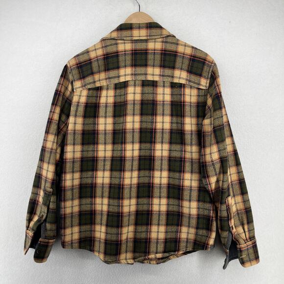 UNTUCKIT Shirt Mens M Speyer Heavy Flannel Brushed Plaid Lumberjack Cotton Green - Picture 3 of 14